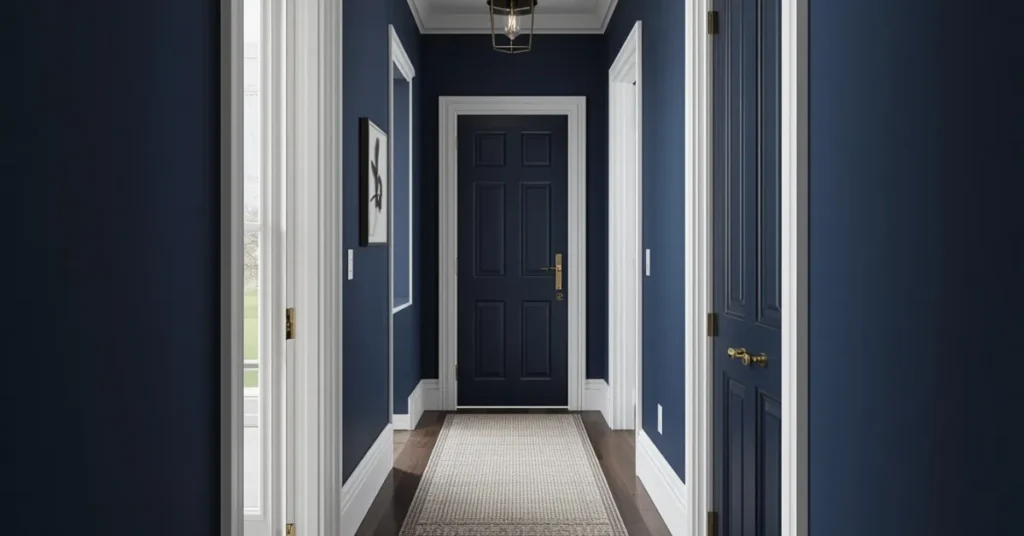Navy Blue Walls for Rich Contrast