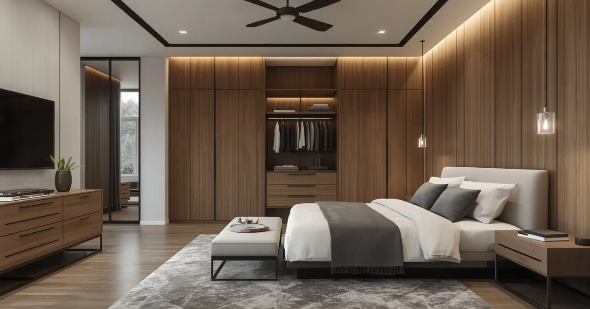 Open-Plan Closet and Bedroom Combo