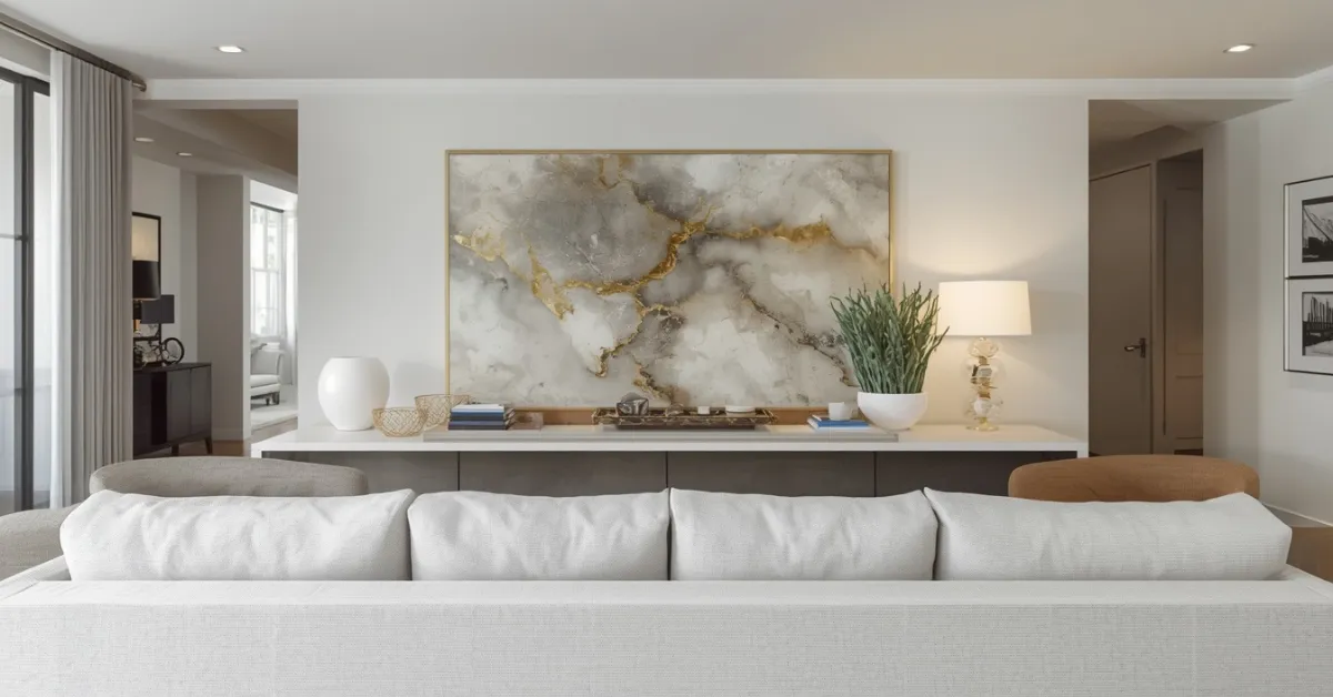 Open-Plan Entry Table as a Room Divider