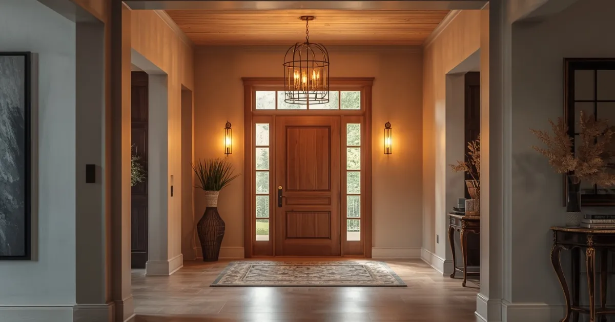 Open-Plan Entryway Lighting Zones