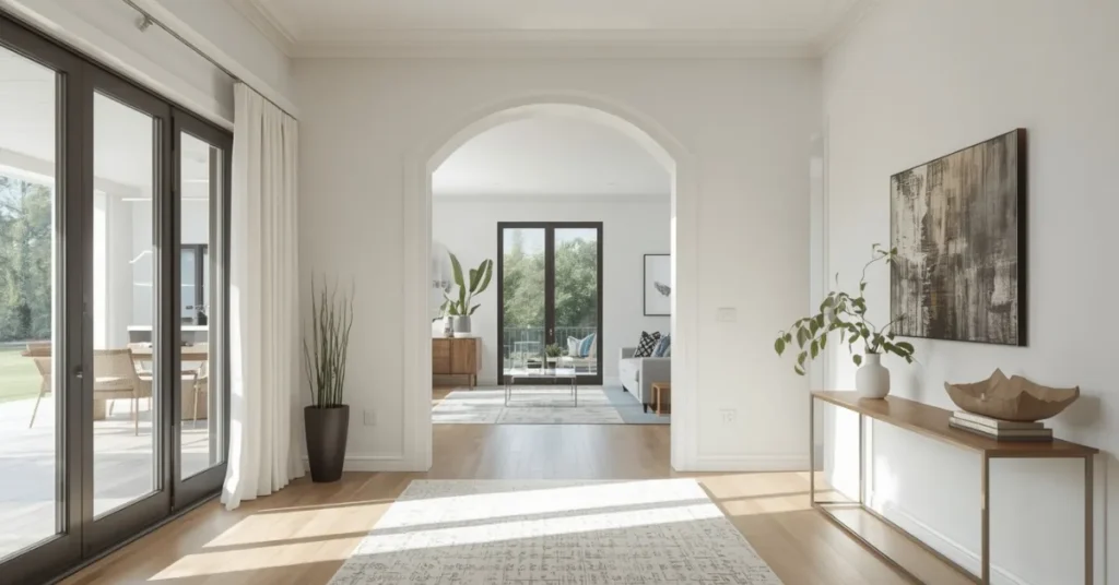 Open Plan Entryway Zone