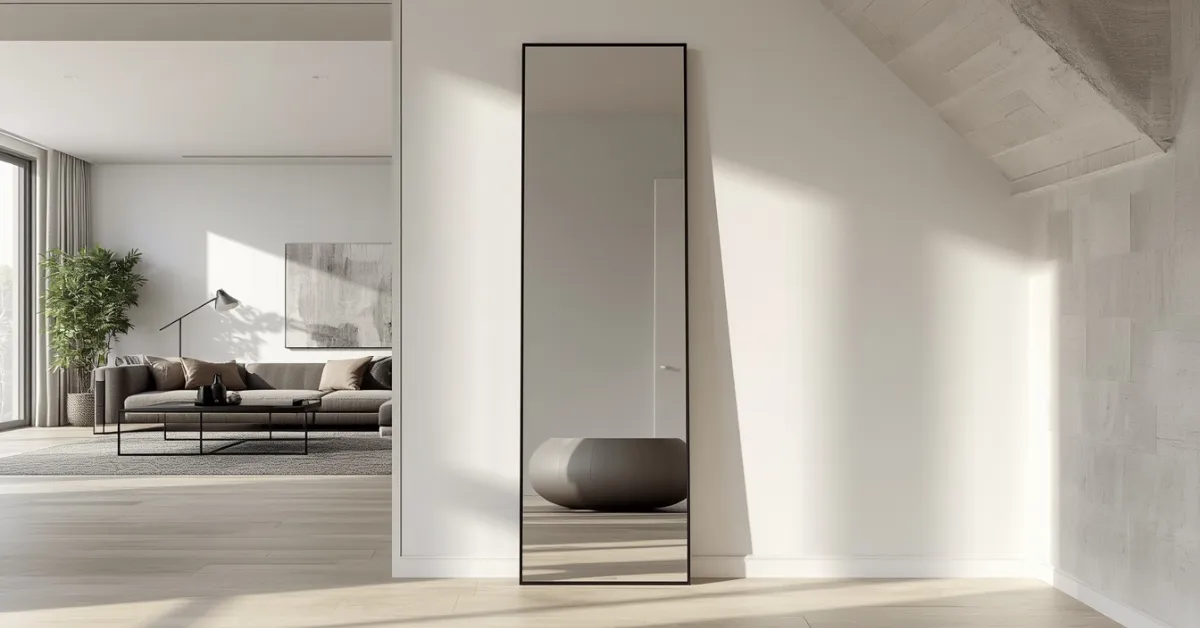Open-Plan Mirror as a Room Divider Trick
