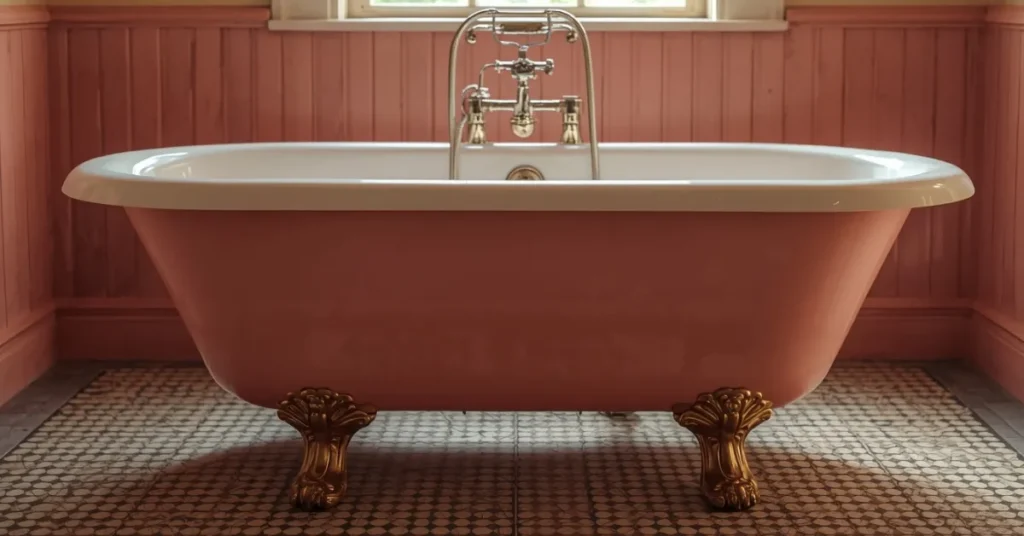 Pink Bathtub Ideas for a Vintage Bathroom