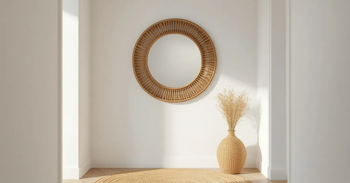 Rattan Framed Mirror
