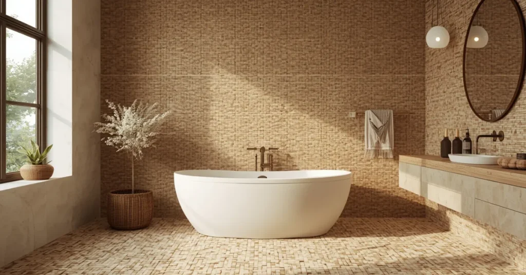 Rattan-Inspired Woven Pattern Tile