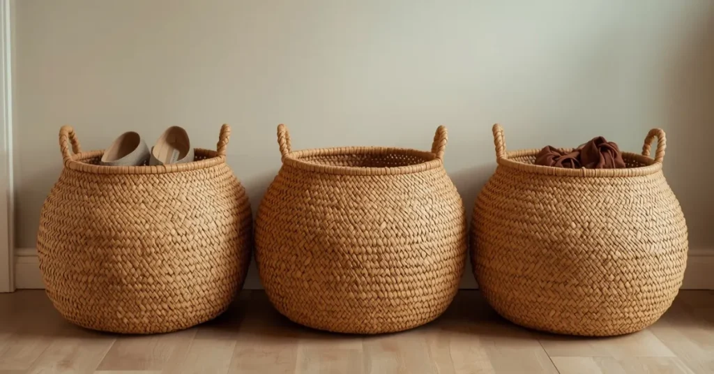 Rattan Shoe Baskets