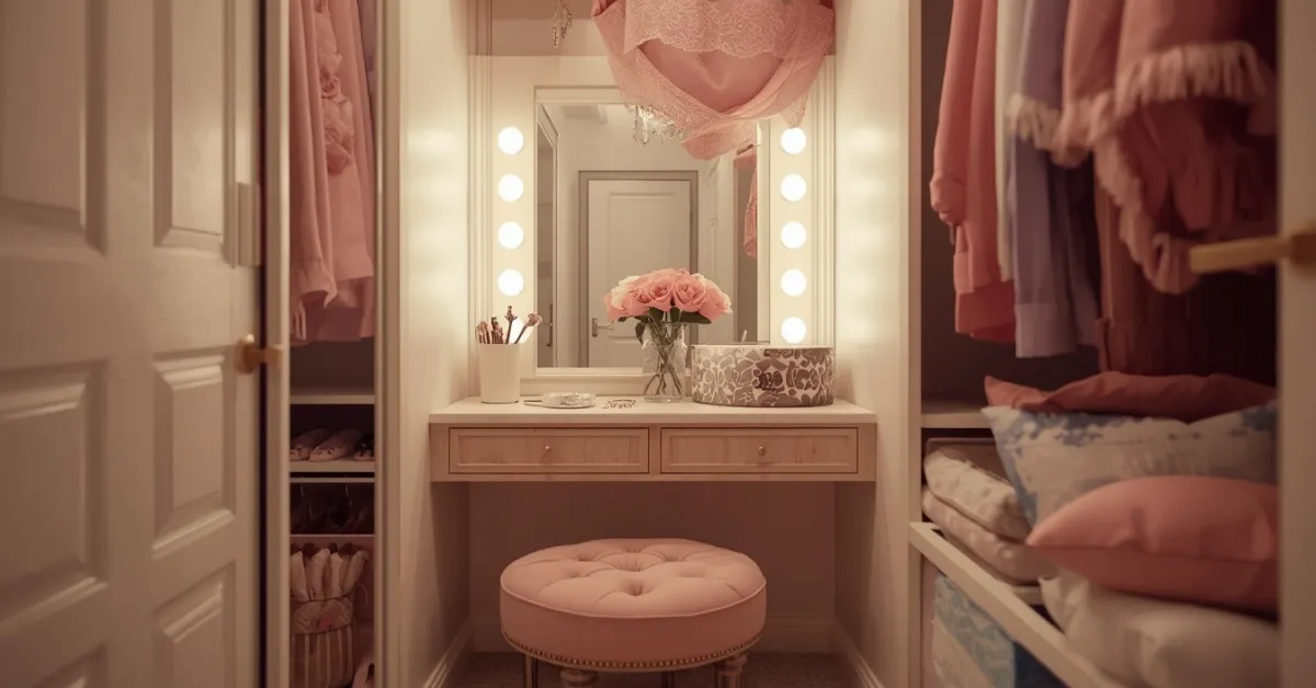 Romantic Vanity Corner Closet
