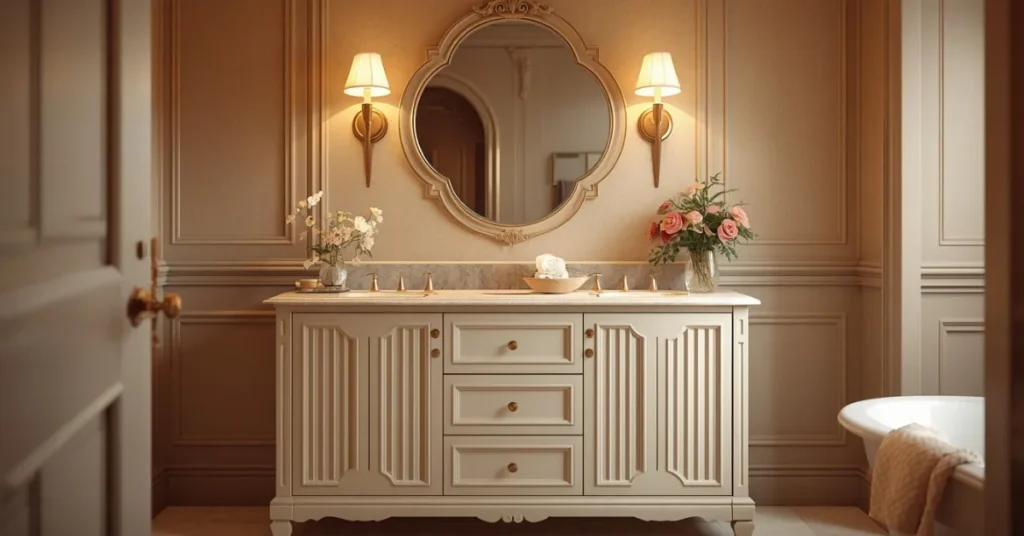 Romantic Vanity With Scalloped Details