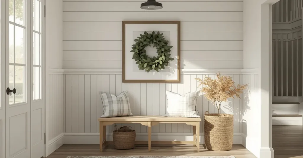 Rustic Farmhouse Split Level Foyer