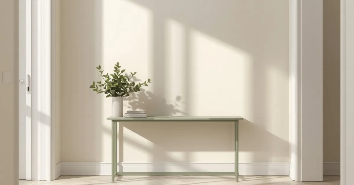 Sage Green Accent Table for a Calm Welcome
