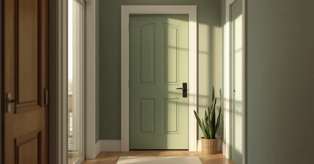 Sage Green Accents for a Calm Welcome