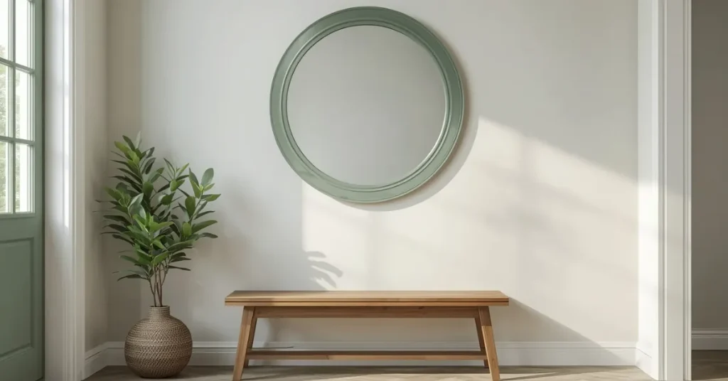Sage Green Framed Mirror