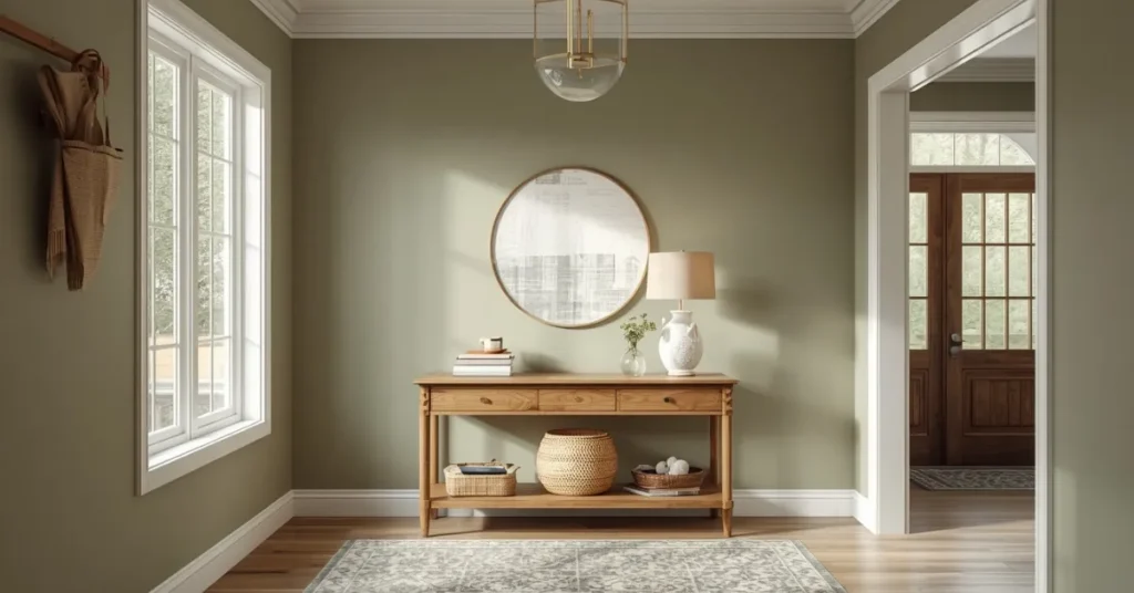 Sage Green Split Level Entryway