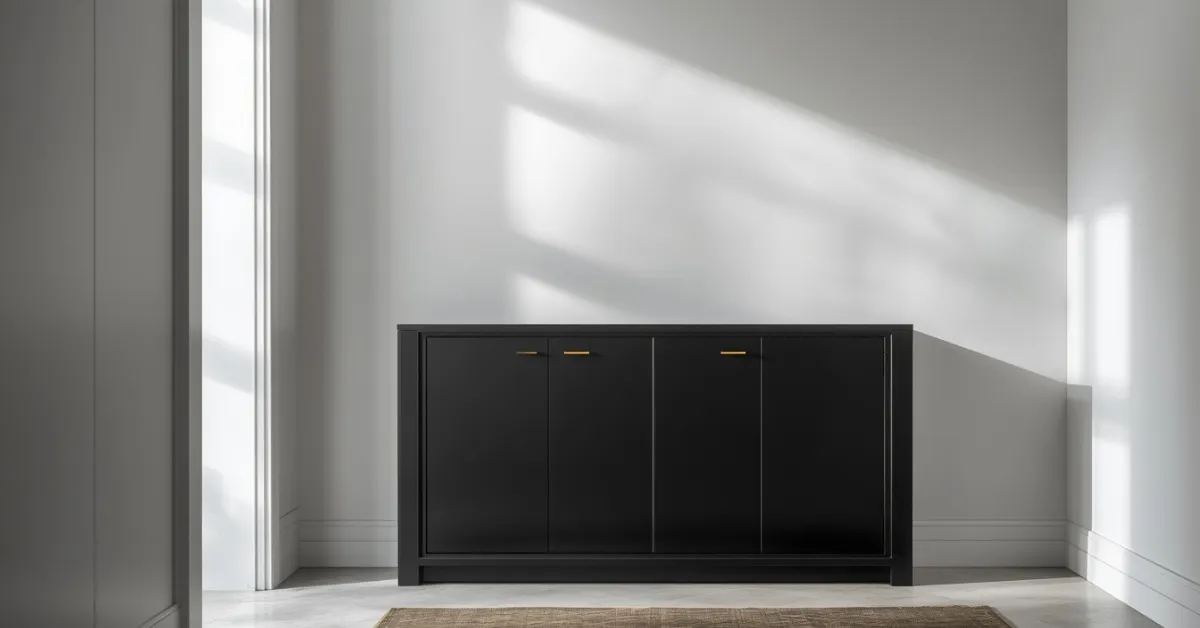 Sleek Black Shoe Cabinet for a Modern Look