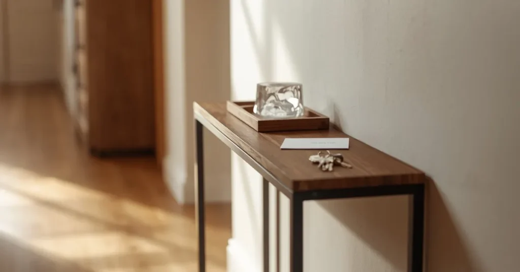 Slim Console Table for Extra Storage