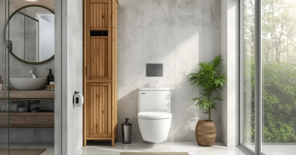 Small Bathroom Organization With Vertical Space