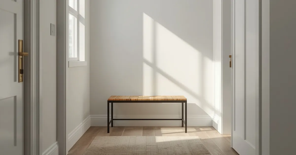 Small Entryway Bench for Tight Spaces