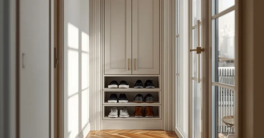 Small Entryway Shoe Cabinet for Tight Spaces