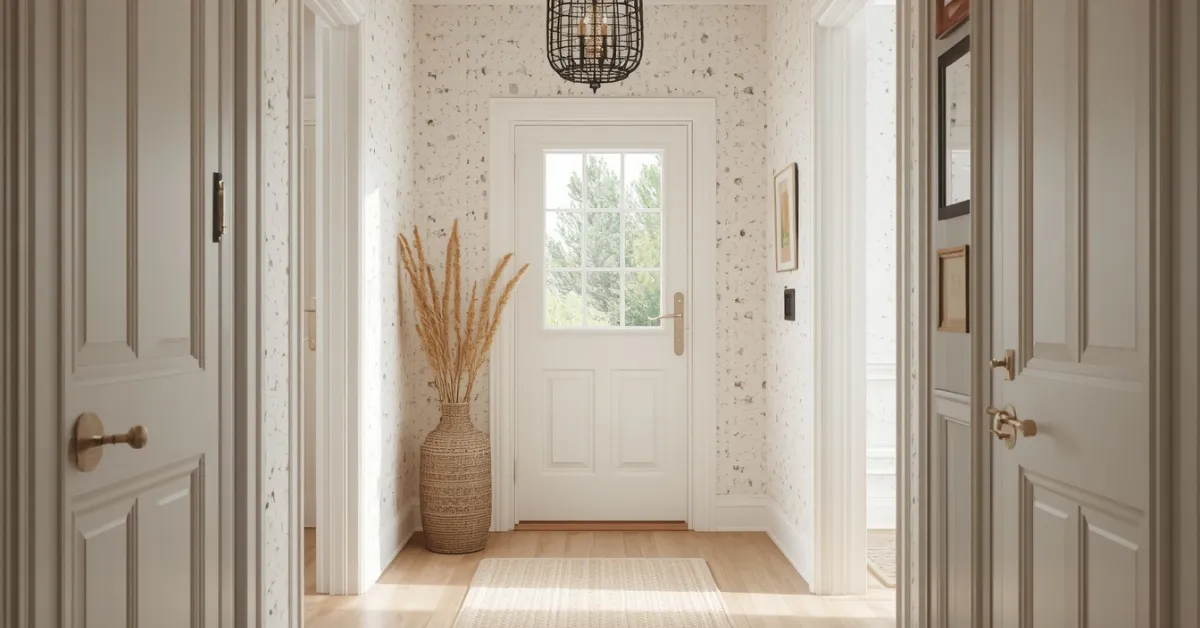 Small Entryway Wallpaper Ideas With Mini Prints