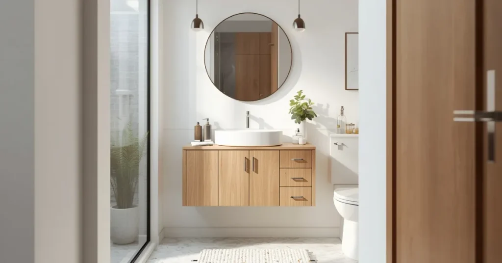 Small Space Corner Vanity