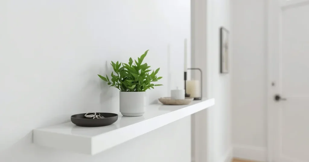 Small Space Entryway Shelf