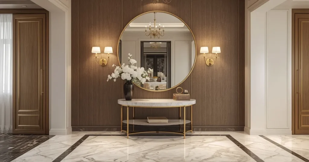 Splurge Entryway with a Statement Mirror