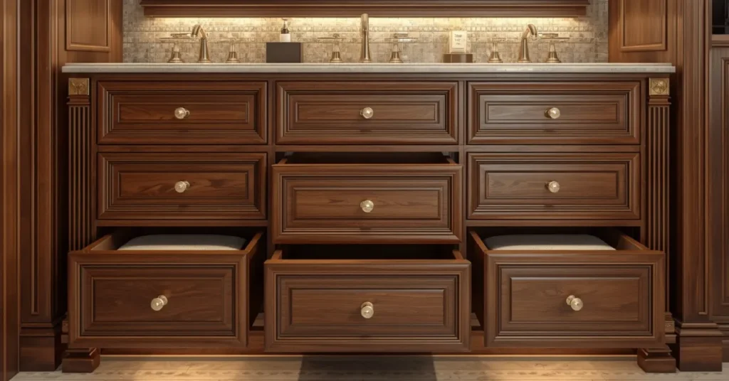 Splurge on a Custom Vanity With Built-In Storage