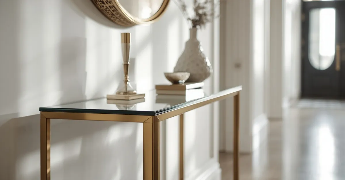 Splurge-Worthy Brass and Glass Table