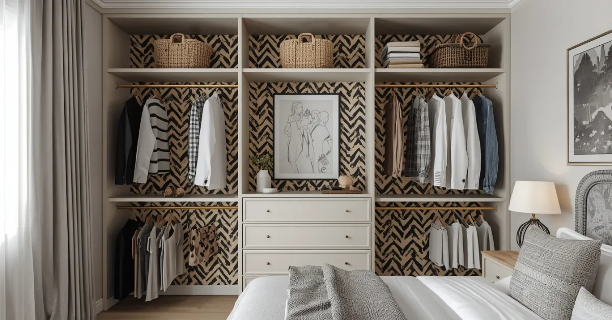 Statement Wallpaper Closet Backdrop