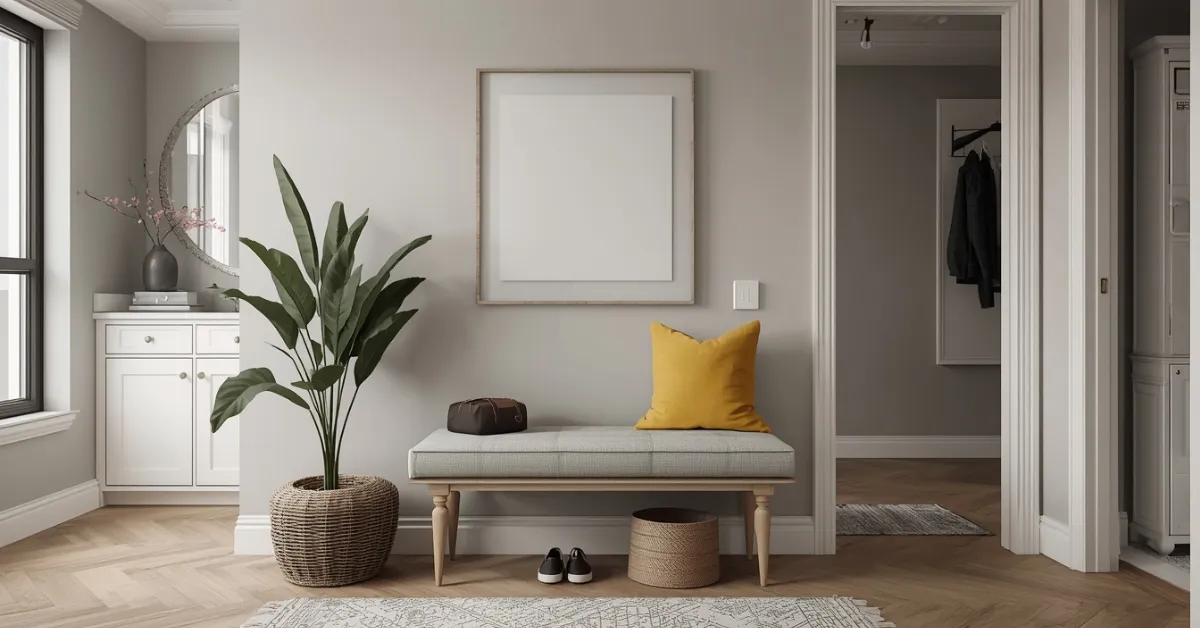Studio Apartment Entryway Bench Decor