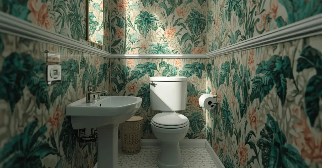 Studio Bathroom Wallpaper for Small Footprints