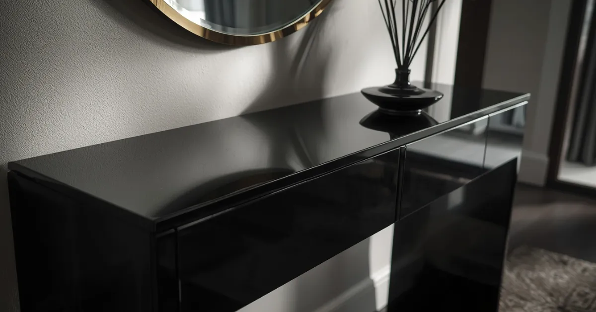 The Dramatic Black Lacquer Table
