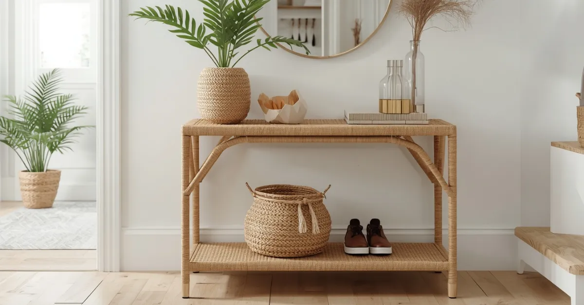The Rattan Woven Table