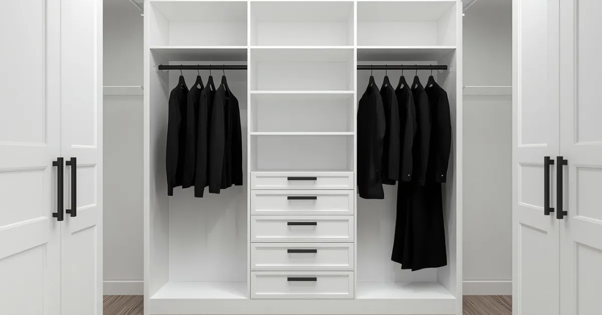 Timeless Black and White Closet