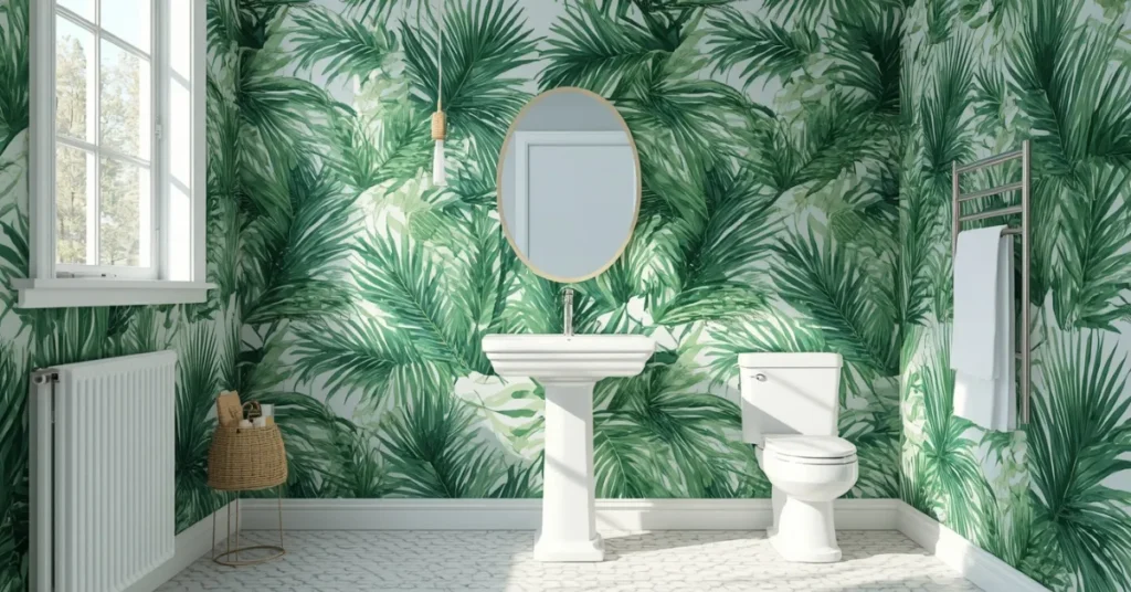Tropical Palm Print for a Fun, Airy Mood