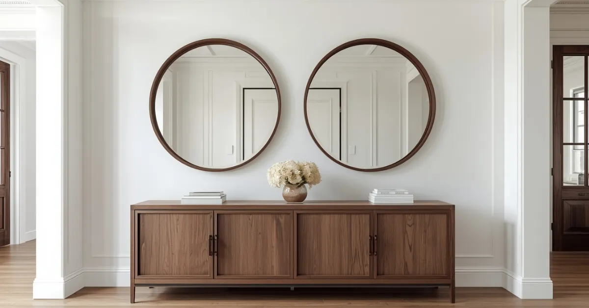Two Matching Mirrors Side by Side