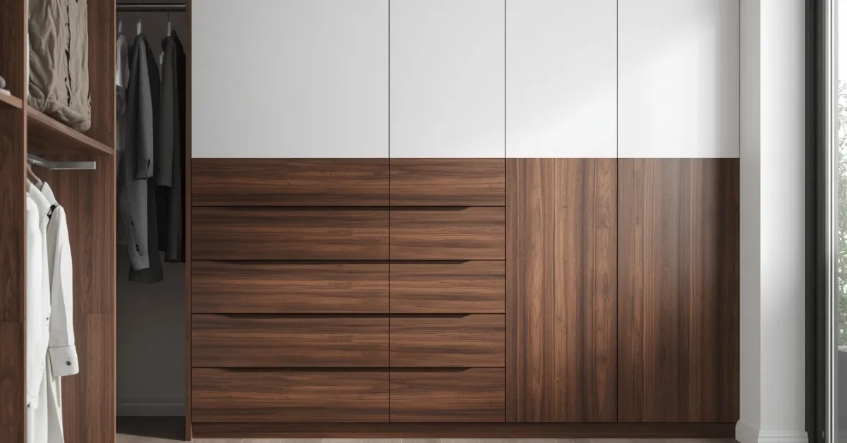 Two-Tone Closet Cabinets