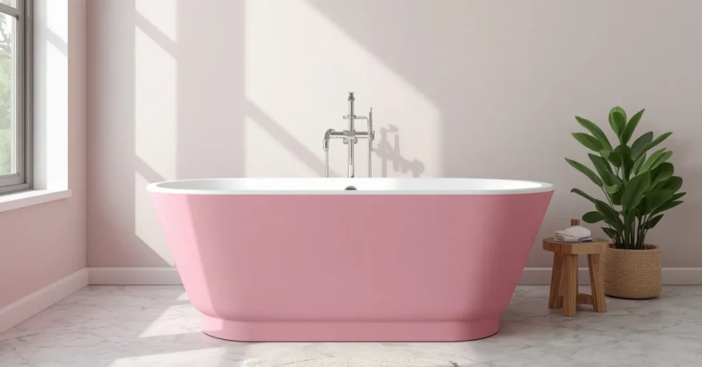 Two-Tone Pink and White Tub