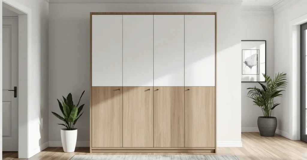 Two-Tone Shoe Cabinet for a Modern Twist