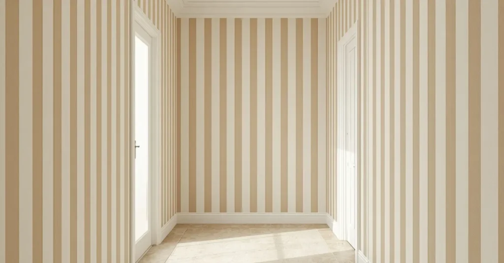 Vertical Stripes to Make the Ceiling Feel Taller