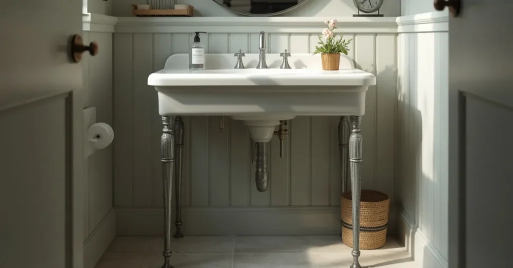 Vintage-Style Console Sink