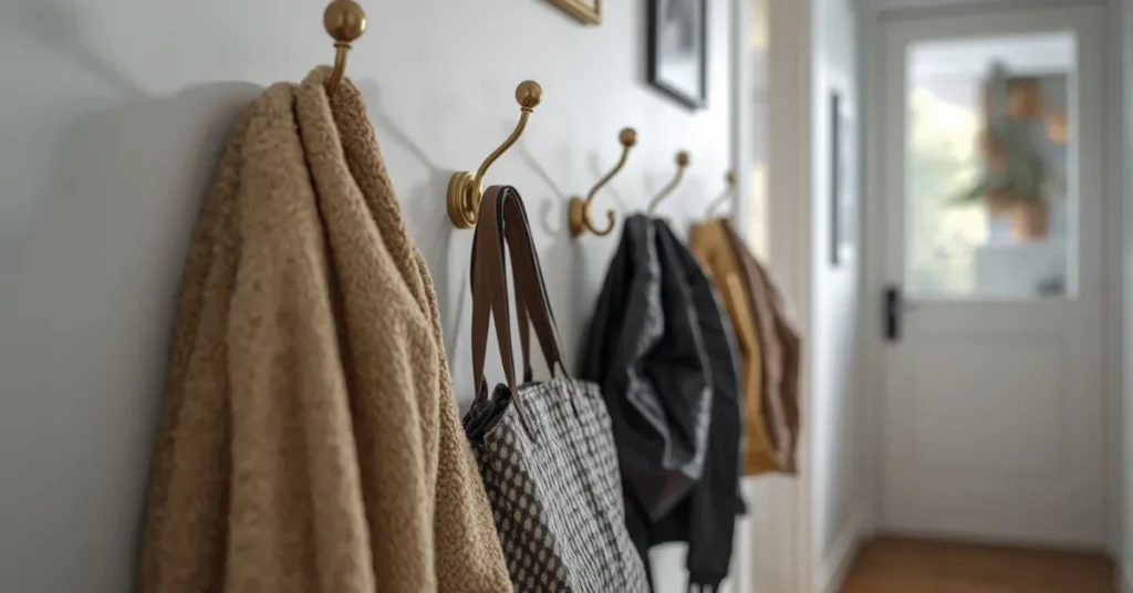 Wall Hooks Instead of a Closet