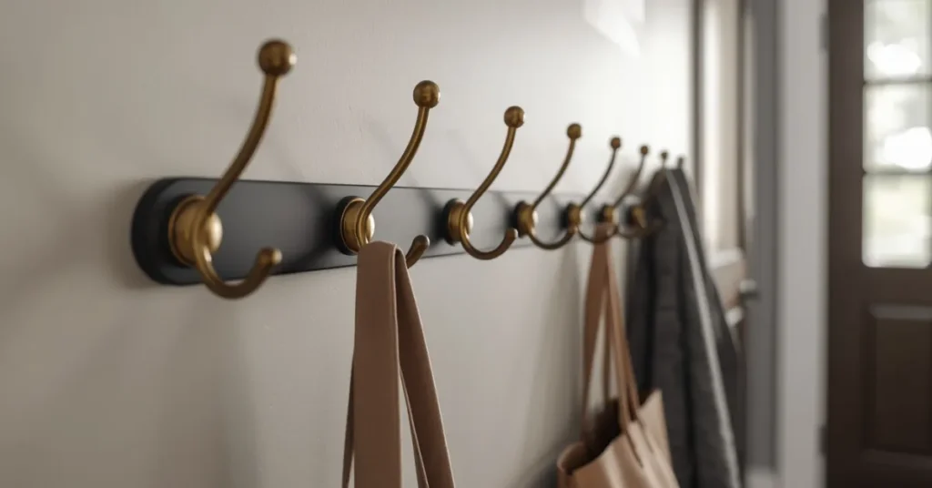 Wall-Mounted Hooks Row