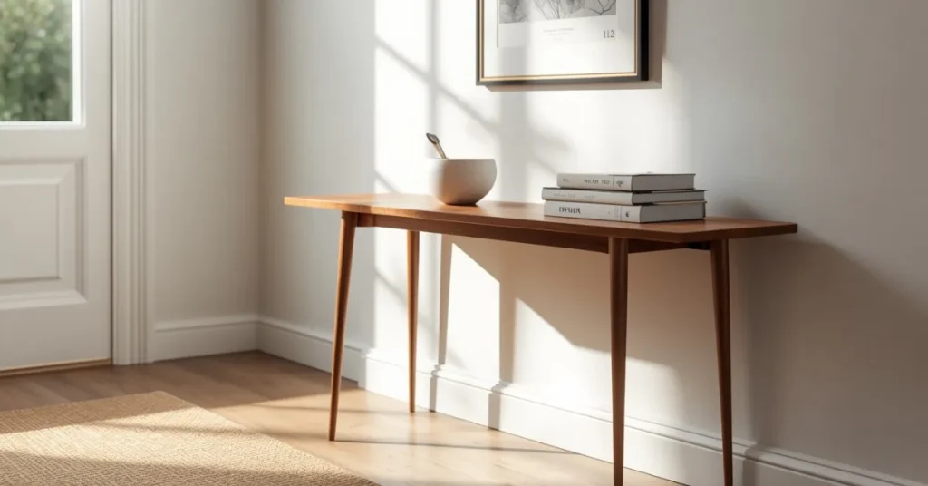 Warm Wood Console Table