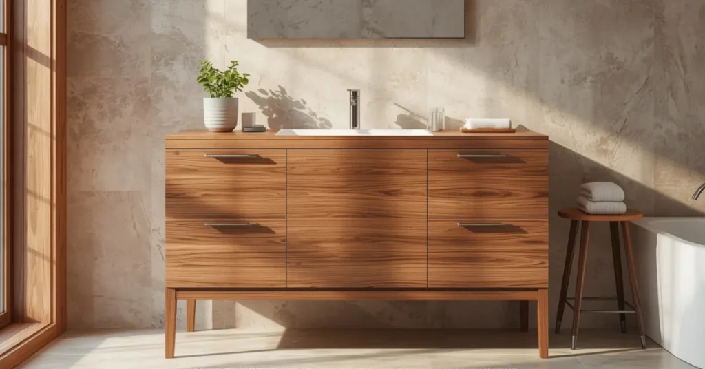 Warm Wood Vanity