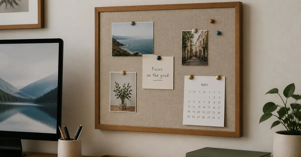 Add a Corkboard or Vision Board