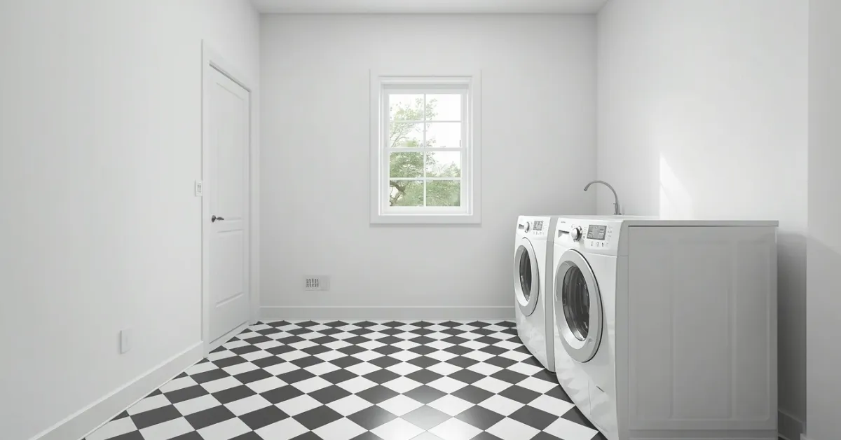 Black and White Checkerboard Floor