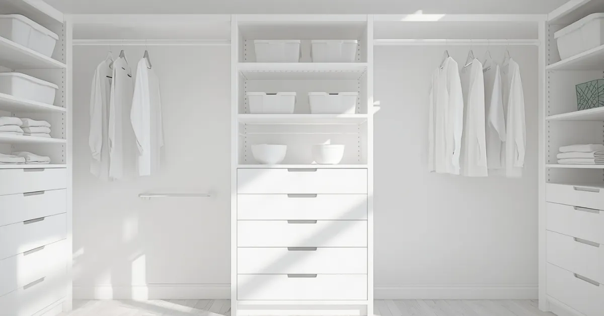 Minimalist White Closet System