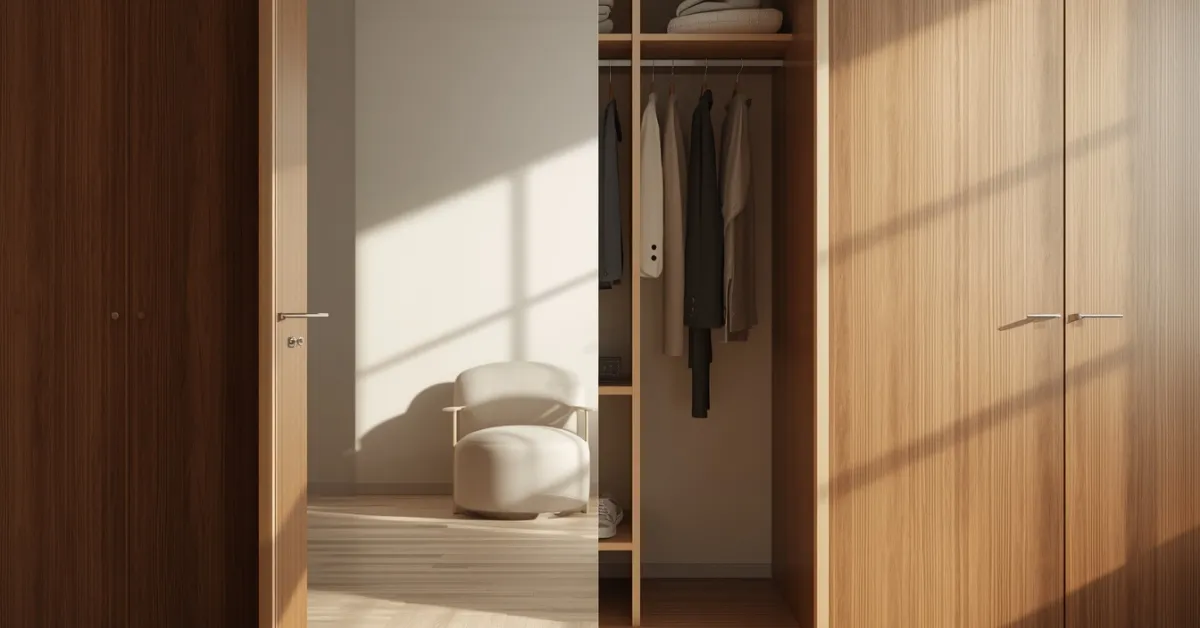 Mirror Door with Hidden Storage