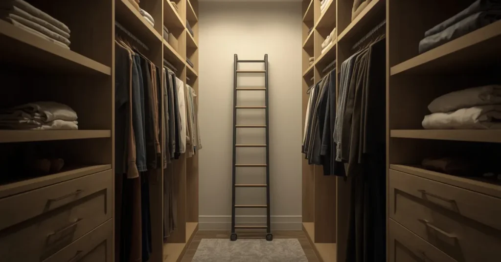 Sliding Ladder for Tall Closets